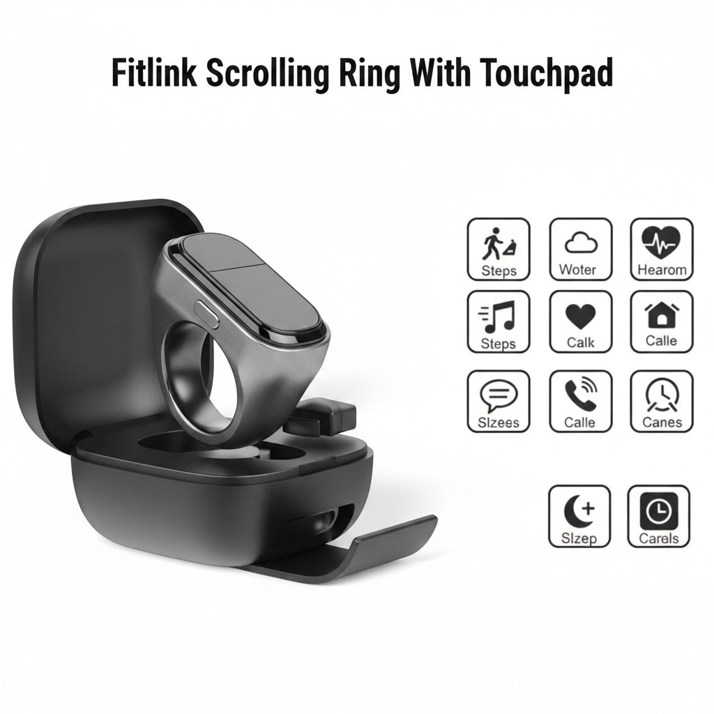 Wireless Scrolling Ring,Air Finger Ring Mouse with Touchpad,Bluetooth Scroller Remote Control for C top
