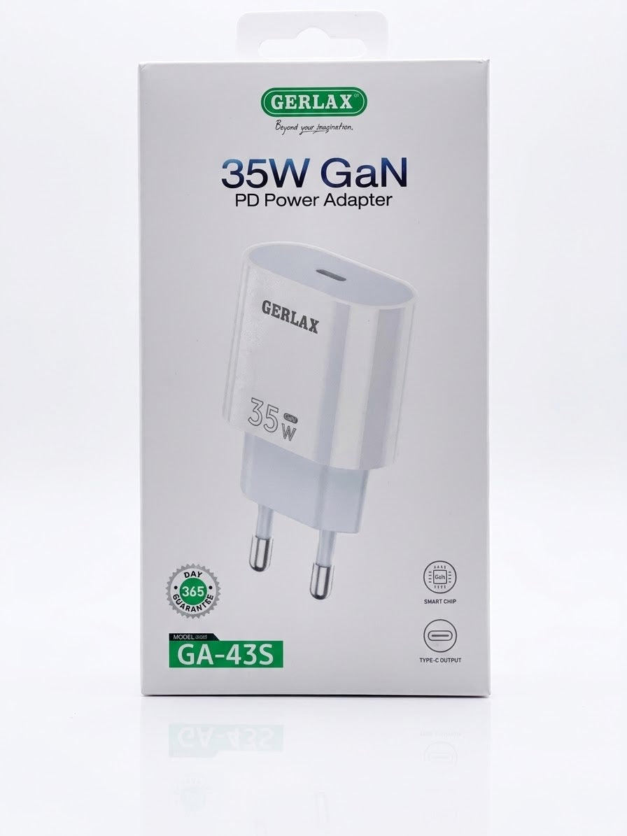 GERLAX GA-43S 35W GaN USB-C PD Fast Charger