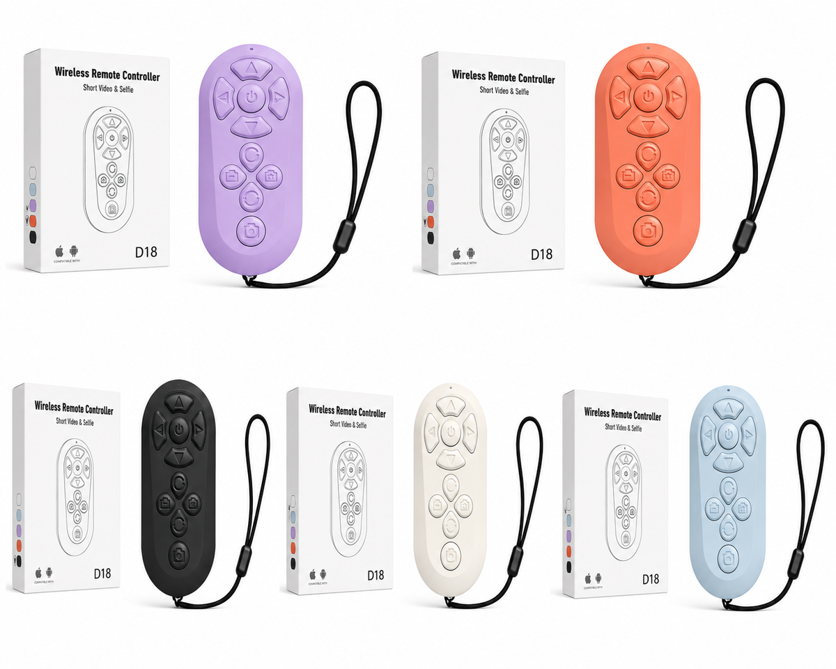 Wireless Remote Control for TikTok, Camera & Hands-Free Scrolling