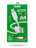 GERLAX L42T 6A USB-A to Type-C Silicone Fast Charging Cable