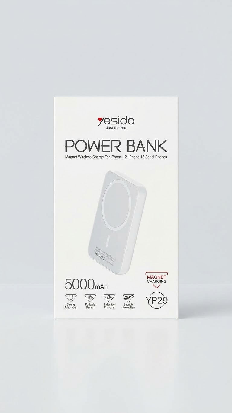 Yesido YP29 5000mAh Magnetic Wireless Power Bank
