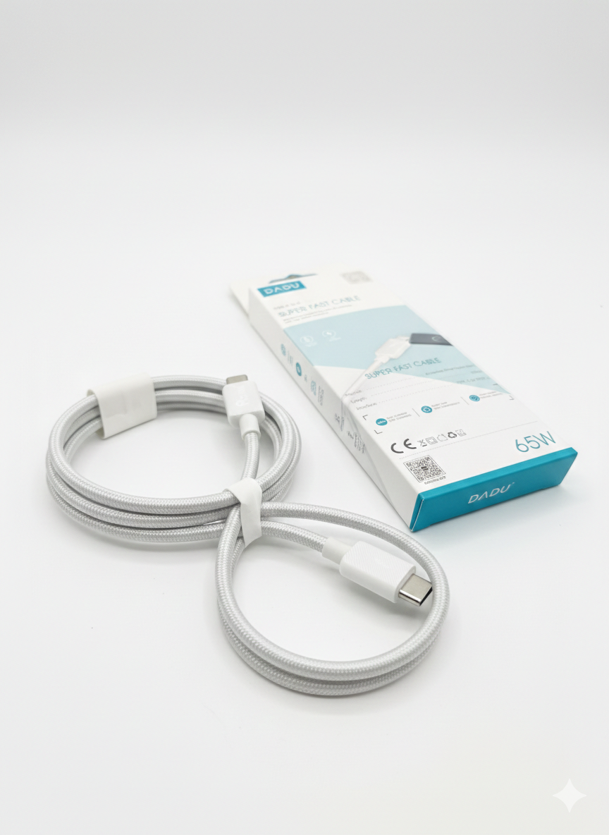 DADU 65W Super Fast Type-C to Type-C Cable (DC-C213) – Fast Charging & Data Cable