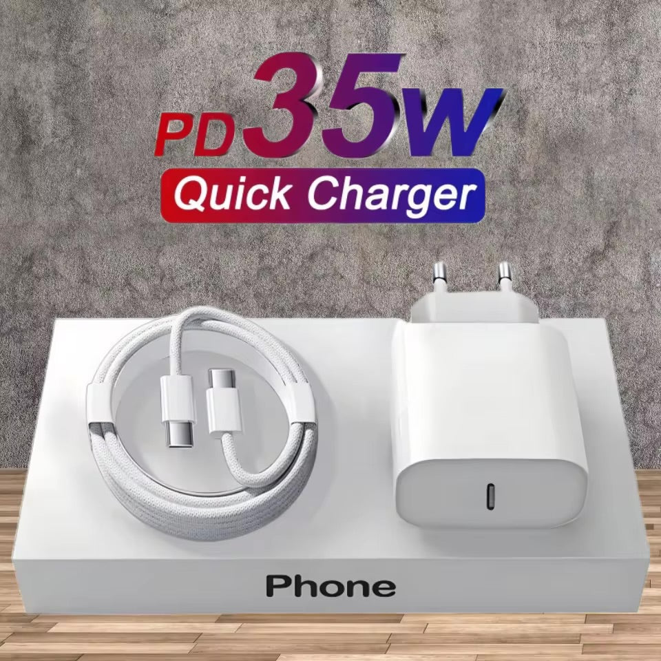 35W USB-C Adapter to USB-C Fast Charging Cable