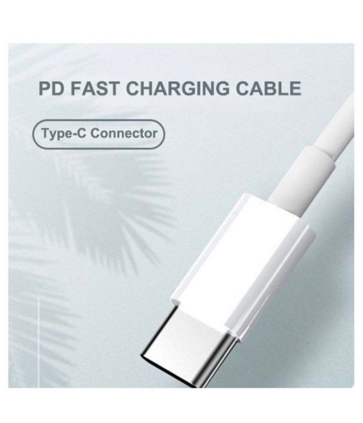 Type C to Lightning (iphone) fast charging and data transfer Cable - White
