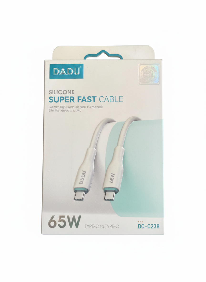 DADU 65W Super Fast Charging USB-C to USB-C Silicone Cable (1m)