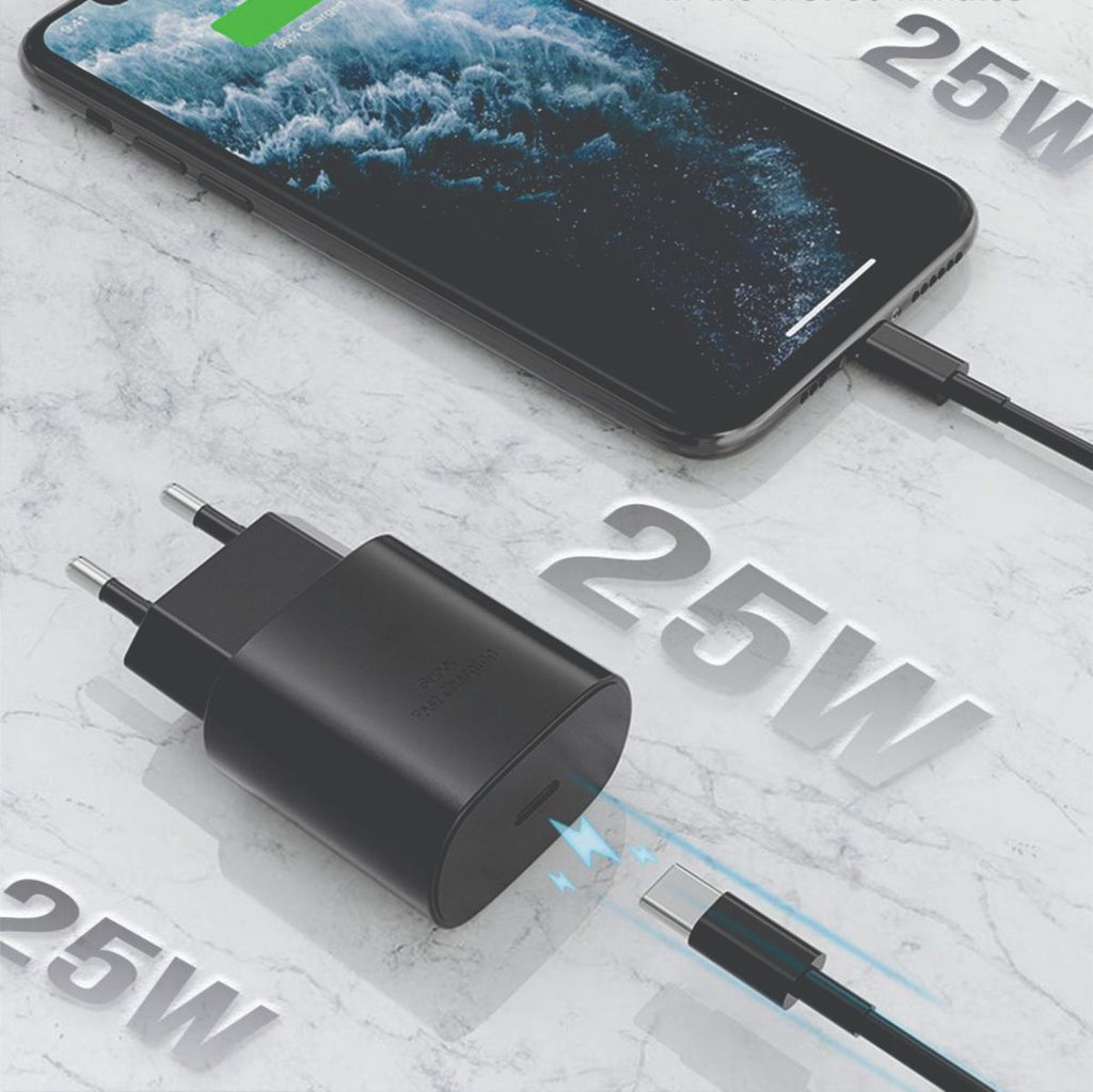 25W USB-C Fast Charger for Samsung, Black