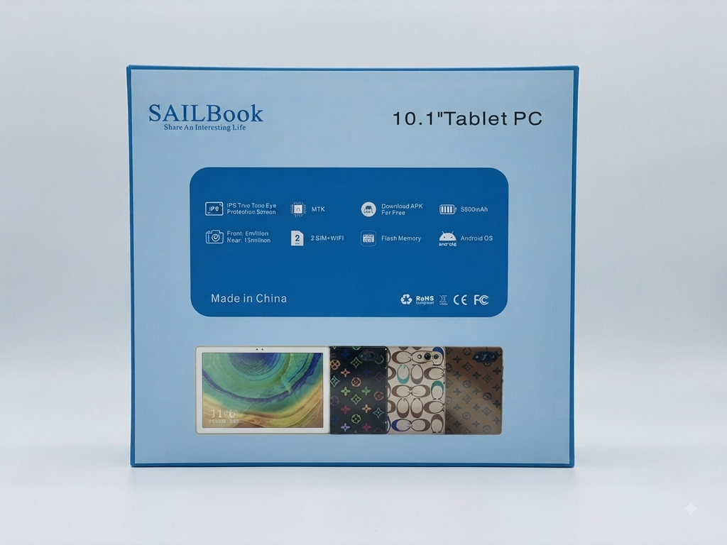 SAILBook B10 10.1-Inch Android 13 Tablet, Dual SIM
