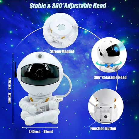 Mini Astronaut Nebula Projector, White