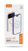 LDNIO 10000mAh Magnetic Wireless Power Bank – 22.5W PD + QC3.0