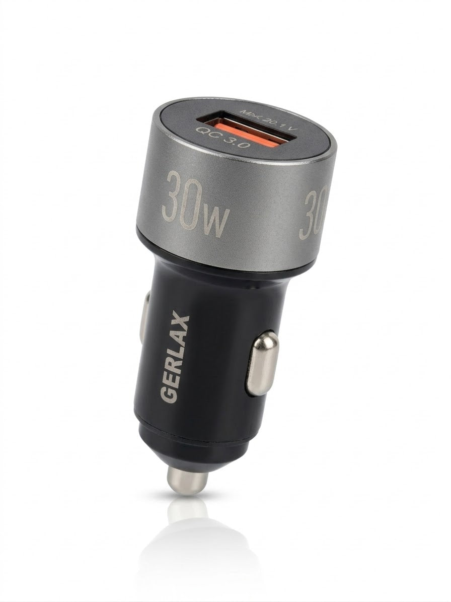 GERLAX C10T 30W Type-C Car Charger with Charging Cable