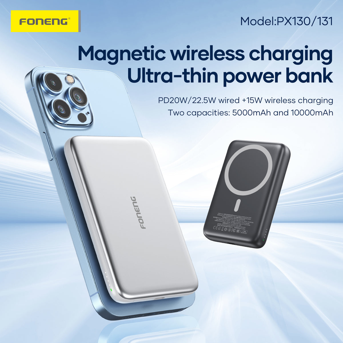 FONENG PX130 PX131 magnetic wireless charging power bank